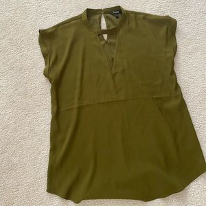 Express olive green v-neck sleeveless top